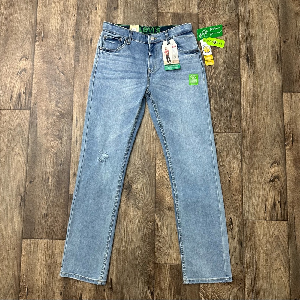 Levis 511 Flex Stretch Slim Eco Blue Youth Blue Denim Jeans Size 29x31 (18 Reg)